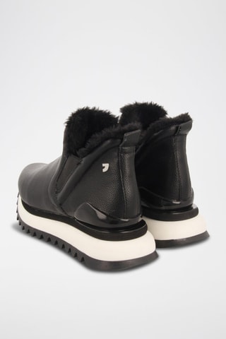 Gevoerde Platform Chelsea Boots - Zwart - Gioseppo