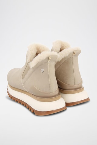 Gevoerde Platform Chelsea Boots - Taupe - Gioseppo