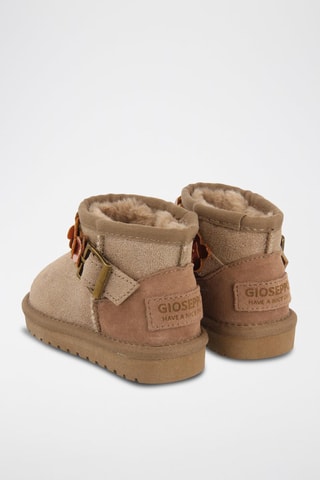 Gevoerde Nubuck Enkellaarzen - Taupe - Gioseppo