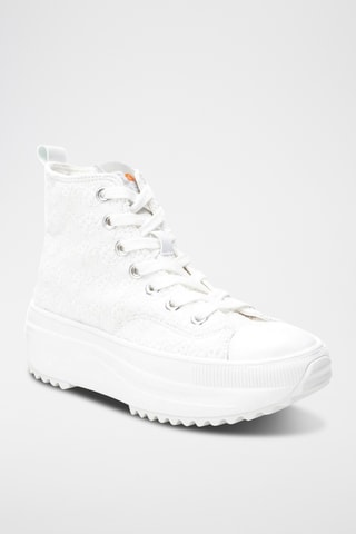 Hoge Platform Sneakers - Wit