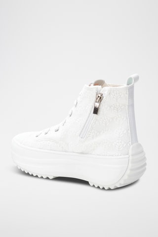 Hoge Platform Sneakers - Wit