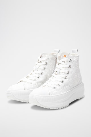 Hoge Platform Sneakers - Wit