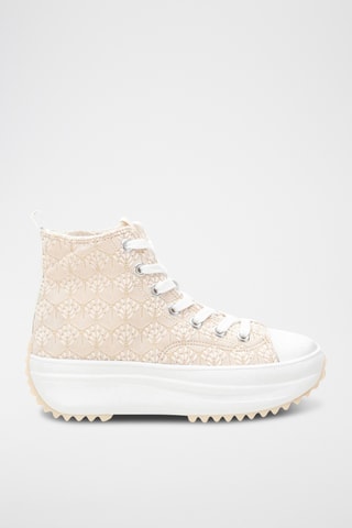Hoge Platform Sneakers - Beige