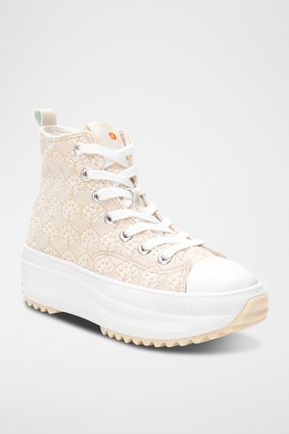 Hoge Platform Sneakers - Beige