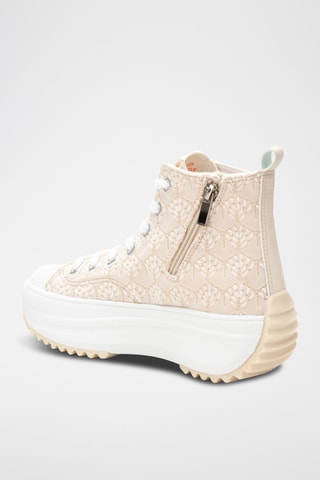 Hoge Platform Sneakers - Beige