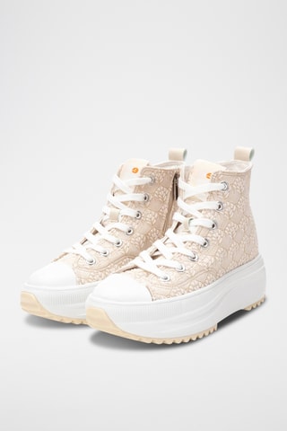 Hoge Platform Sneakers - Beige