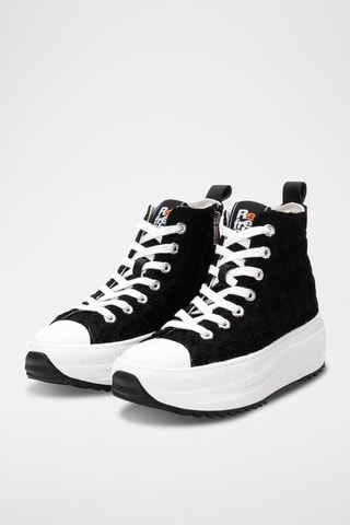 Hoge Platform Sneakers - Zwart
