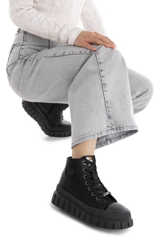 Hoge Platform Sneakers - Zwart