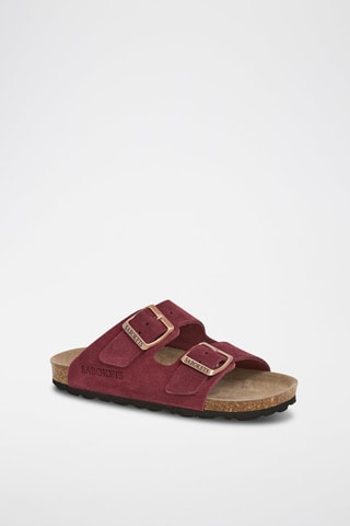 Mules en nubuck - Bordeaux