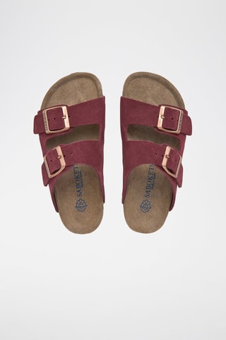 Mules en nubuck - Bordeaux