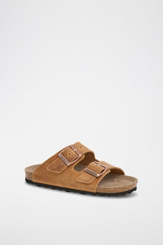 Mules en cuir - Marron