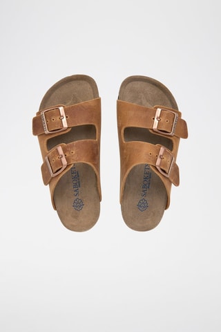 Mules en cuir - Marron