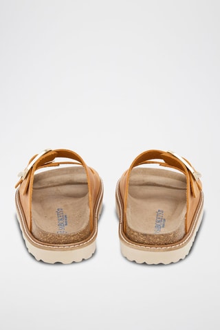 Mules en cuir - Orange