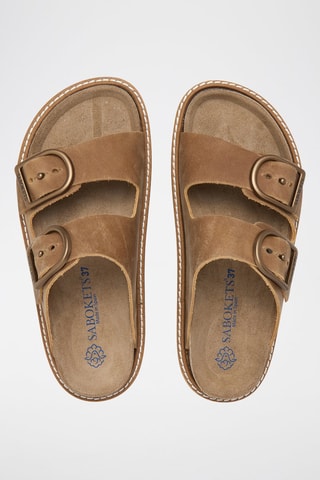 Mules en cuir - Marron