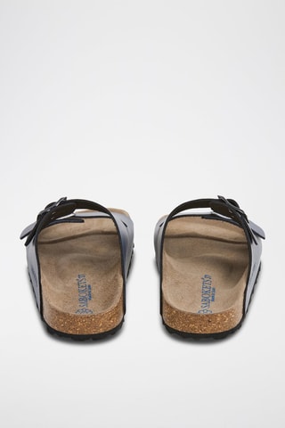 Mules em couro - Azul-marinho