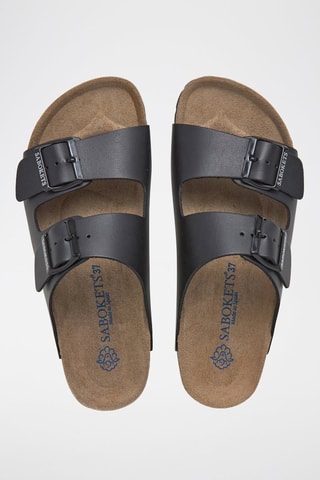 Mules em couro - Preto