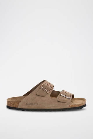 Mules en nubuck - Marron