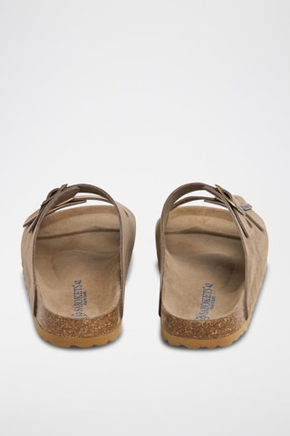 Mules en nubuck - Marron