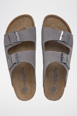 Mules en nubuck - Gris