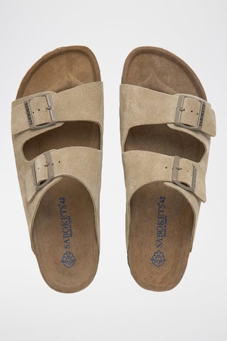 Mules en nubuck - Kaki