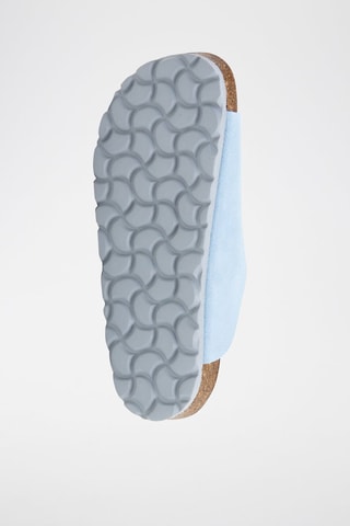 Mules en nubuck - Bleu