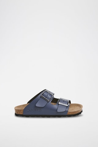 Mules en cuir - Bleu marine