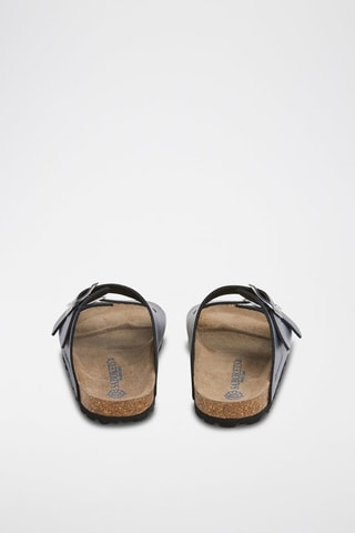 Mules en cuir - Bleu marine