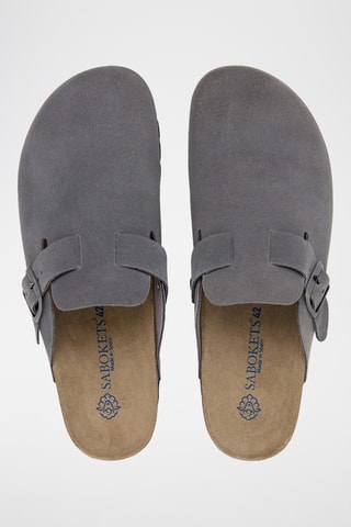 Sabots en cuir - Gris
