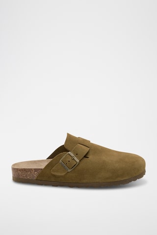 Sabots en cuir - Kaki