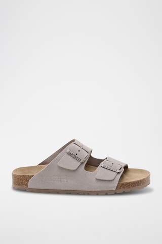 Mules em couro - Castanho