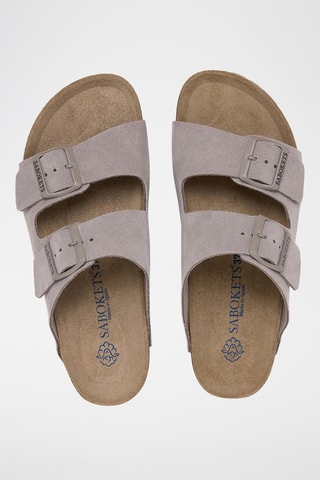 Mules em couro - Castanho