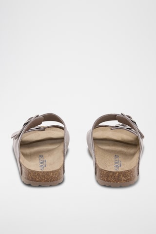 Mules em couro - Castanho