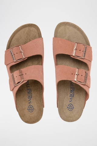 Mules em couro - Rosa