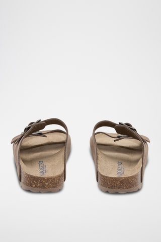 Mules em couro - Castanho