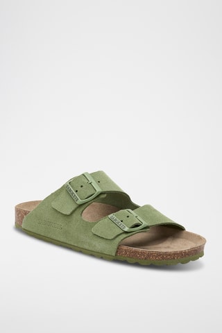 Mules em couro - Verde