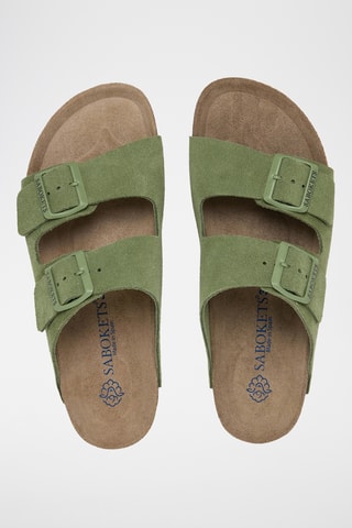 Mules em couro - Verde