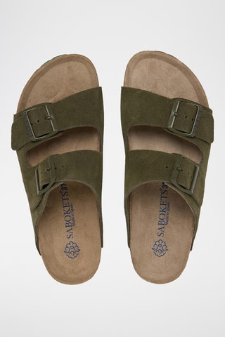 Mules em couro - Verde