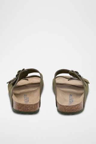 Mules em couro - Verde