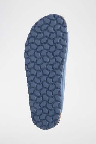 Mules en cuir - Bleu