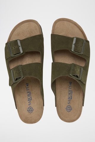 Mules en cuir - Vert