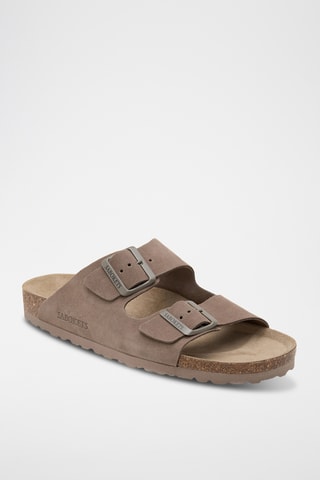 Mules en cuir - Marron