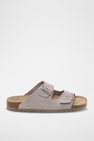 Mules en cuir -Marron