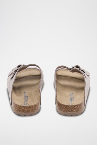 Mules en cuir -Marron