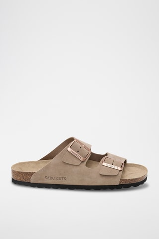 Mules en cuir - Marron