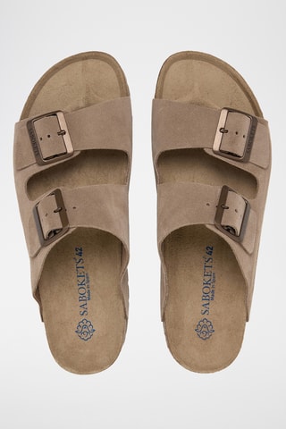 Mules en cuir - Marron