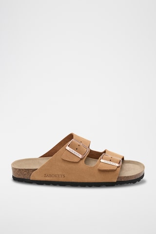 Mules en cuir - Camel