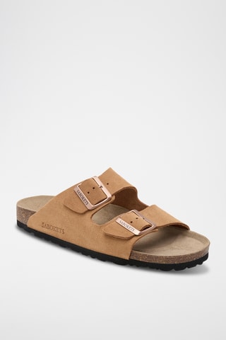 Mules en cuir - Camel
