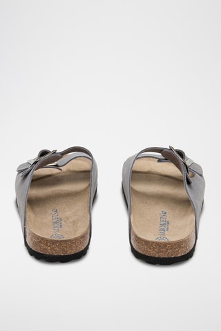 Mules en cuir - Gris