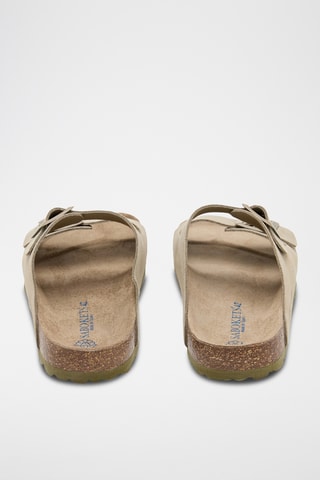 Mules en cuir - Kaki