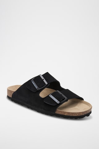 Mules en cuir - Noir